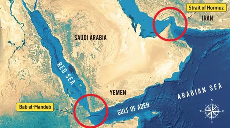 क्या अब बाब अल-मंडेब जलडमरूमध्य भी बंद होगा? ईरान के संसद अध्यक्ष ने होर्मुज जलडमरूमध्य से आगे नाकाबंदी के विस्तार के संकेत दिए हैं।