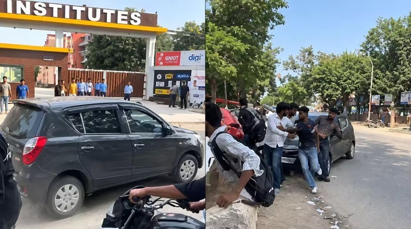 ग्रेटर नोएडा में हिट-एंड-रन: कॉलेज के पास कार ने चार गाड़ियों को टक्कर मारी, चालक गिरफ्तार