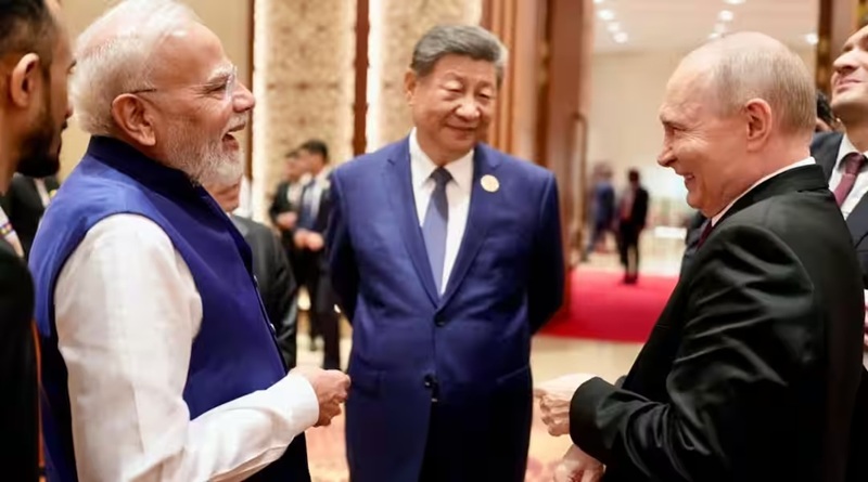 तीन नेता, एक बेबाक पल: ब्रिक्स शिखर सम्मेलन में मोदी, शी और पुतिन