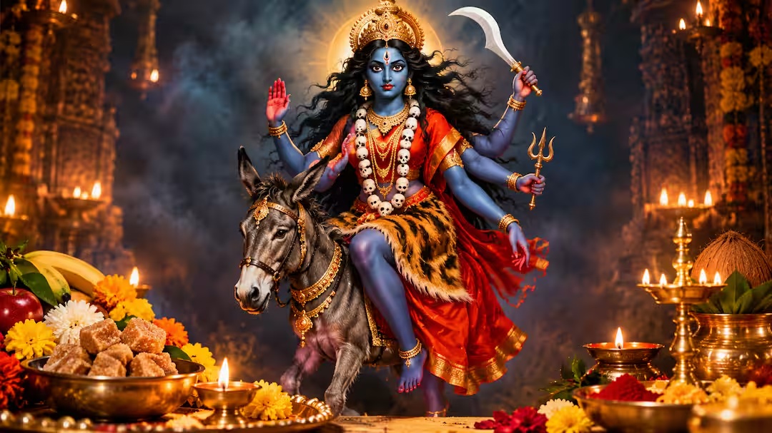 शारदीय नवरात्रि 2026 दिन 7: माँ कालरात्रि पूजा विधि, मंत्र, भोग और आरती